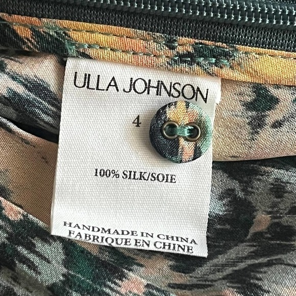 Ulla Johnson NWT 100% Silk Belted Pleated Floral Abstract Margot Shorts Size 4 - Picture 8 of 9